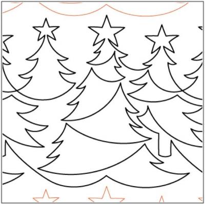 Christmas-Forest-quilting-pantograph-pattern-Lorien-Quilting