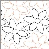 Daisy Delight PAPER longarm quilting pantograph design by Lorien Quilting