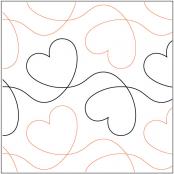 Dear Heart PAPER longarm quilting pantograph design by Lorien Quilting