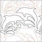 INVENTORY REDUCTION - Dolphin Dance PAPER longarm quilting pantograph design by Lorien Quilting