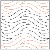 Gulf Stream PAPER longarm quilting pantograph design by Lynne Cohen
