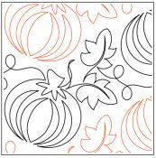 INVENTORY REDUCTION - Pumpkin Spice PAPER longarm quilting pantograph design by Lynne Cohen