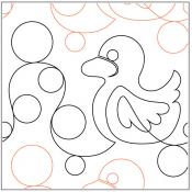 INVENTORY REDUCTION - Tubby Duckies PAPER longarm quilting pantograph design by Lynne Cohen