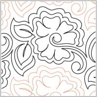 Azaleas PAPER longarm quilting pantograph design by Patricia Ritter and Marybeth O'Halloran