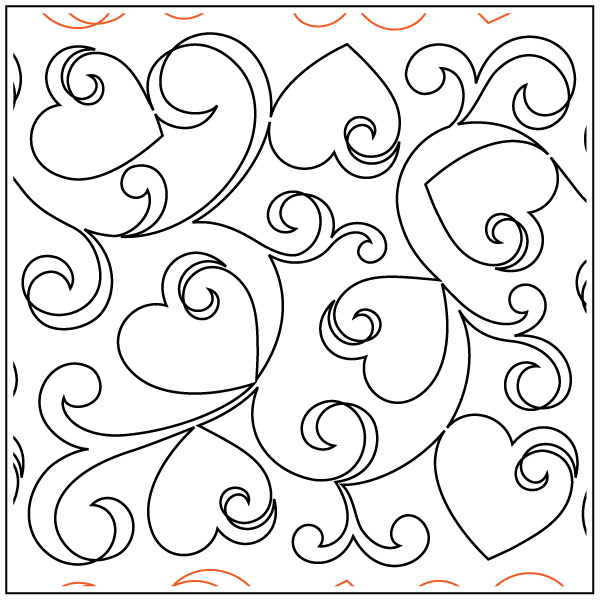Heart-Song-quilting-pantograph-sewing-pattern-Mauren-Foster