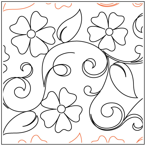 Maureens-Blossoms-quilting-pantograph-sewing-pattern-Mauren-Foster-1