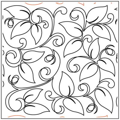 Maureen's Leaf and Vine PAPER longarm quilting pantograph design by Maureen Foster