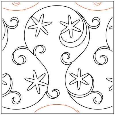Snowflake-Flurry-quilting-pantograph-sewing-pattern-Mauren-Foster