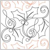 INVENTORY REDUCTION - Christmas Music PAPER longarm quilting pantograph design by Maureen Foster