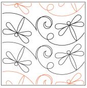 Dragonfly Daze Border PAPER pantograph quilting pattern from Maureen Foster