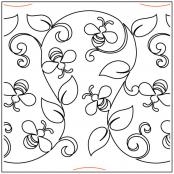 Garden-Bees-1-quilting-pantograph-sewing-pattern-Mauren-Foster