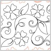 INVENTORY REDUCTION - Maureen's Blossoms PAPER longarm quilting pantograph design by Maureen Foster