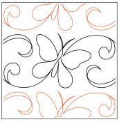 INVENTORY REDUCTION - Maureen's Butterfly Beauty Border PAPER longarm quilting pantograph design by Maureen Foster
