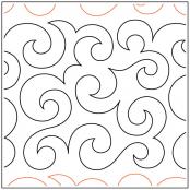 Maureen's Curls N Swirls PAPER longarm quilting pantograph design by Maureen Foster