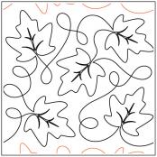 Maureen's Maple Leaves PAPER longarm quilting pantograph design by Maureen Foster