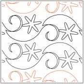 INVENTORY REDUCTION - Snowflake Flurry Border PAPER longarm quilting pantograph design by Maureen Foster