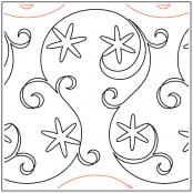 Snowflake Flurry PAPER longarm quilting pantograph design by Maureen Foster