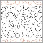 Stars Go Round quilting pantograph sewing pattern from Maureen Foster