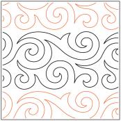 INVENTORY REDUCTION - Maureen's Windswept Border PAPER longarm quilting pantograph design by Maureen Foster
