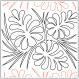 Pine Cone Trio PAPER longarm quilting pantograph design by Maureen Foster