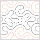 Oil and WaterPAPER longarm quilting pantograph design by Melonie J. Caldwell