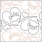 Meowz PAPER longarm quilting pantograph design by Melonie J. Caldwell