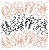 INVENTORY REDUCTION - Holiday Harvest PAPER longarm quilting pantograph design by Melonie J. Caldwell 1