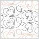 INVENTORY REDUCTION...Two of Hearts quilting pantograph sewing pattern by Melonie Caldwell