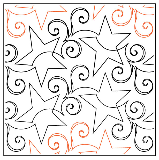 Star-Bright-quilting-pantograph-sewing-pattern-Melonie-J-Caldwell