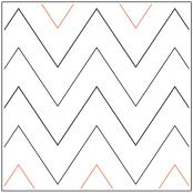 INVENTORY REDUCTION - Pinking PAPER longarm quilting pantograph design by Melonie J. Caldwell
