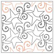 Star Bright PAPER longarm quilting pantograph design by Melonie J. Caldwell