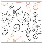 Two Of A Kind PAPER longarm quilting pantograph design by Melonie J. Caldwell