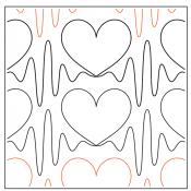 INVENTORY REDUCTION - Love Line PAPER longarm quilting pantograph design by Melonie J. Caldwell