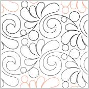 Whisper PAPER longarm quilting pantograph design by Patricia Ritter and Melonie J. Caldwell