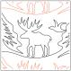 Great Outdoors Moose PAPER longarm quilting pantograph design by Melonie J. Caldwell