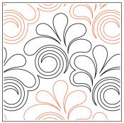Featherlicious PAPER longarm quilting pantograph design by Naomi Hynes
