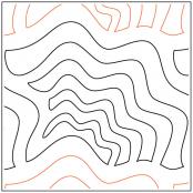 INVENTORY REDUCTION - Baptist Waves PAPER longarm quilting pantograph design by Naomi Hynes