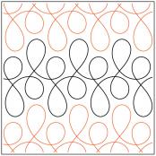 INVENTORY REDUCTION - Going Loopy PAPER longarm quilting pantograph design by Naomi Hynes