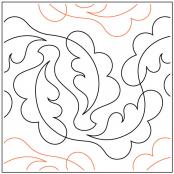 Oak Breeze quilting PAPER longarm quilting pantograph design by Naomi Hynes