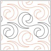 INVENTORY REDUCTION - Windswept PAPER longarm quilting pantograph design by Naomi Hynes