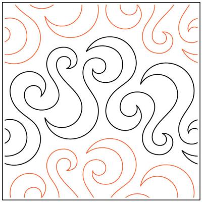 INVENTORY REDUCTION...London Fog quilting pantograph pattern by Natalie Gorman