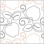 Crisp Apples quilting pantograph sewing pattern by Natalie Gorman