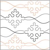 Snowflakes and Ribbons quilting pantograph pattern by R&S Designs