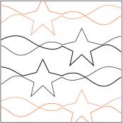 Stars and Stripes PAPER pantograph quilting pattern by R&S Designs