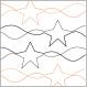 Stars and Stripes PAPER pantograph quilting pattern by R&S Designs