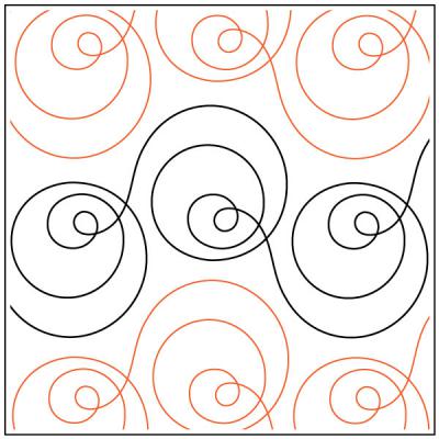 INVENTORY REDUCTION - Orbit PAPER longarm quilting pantograph design by Sarah Ann Myers