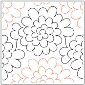 Mums PAPER longarm quilting pantograph design by Sarah Ann Myers