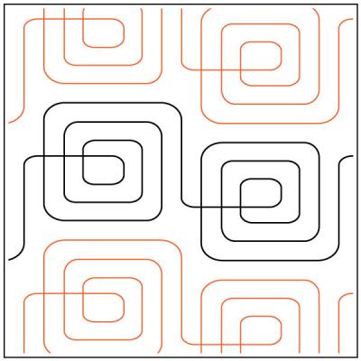 Square Root quilting pantograph pattern by Sarah Ann Myers