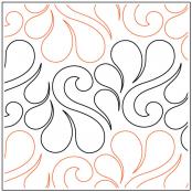 INVENTORY REDUCTION - Feathery Feather PAPER longarm quilting pantograph design by Sarah Ann Myers 1
