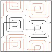 Square Root quilting pantograph pattern by Sarah Ann Myers